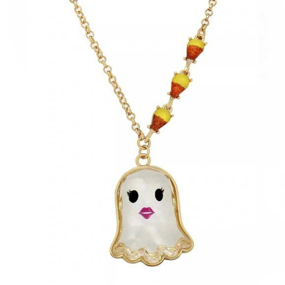 NWT Betsey Johnson Ghost Necklace - Picture 1 of 8